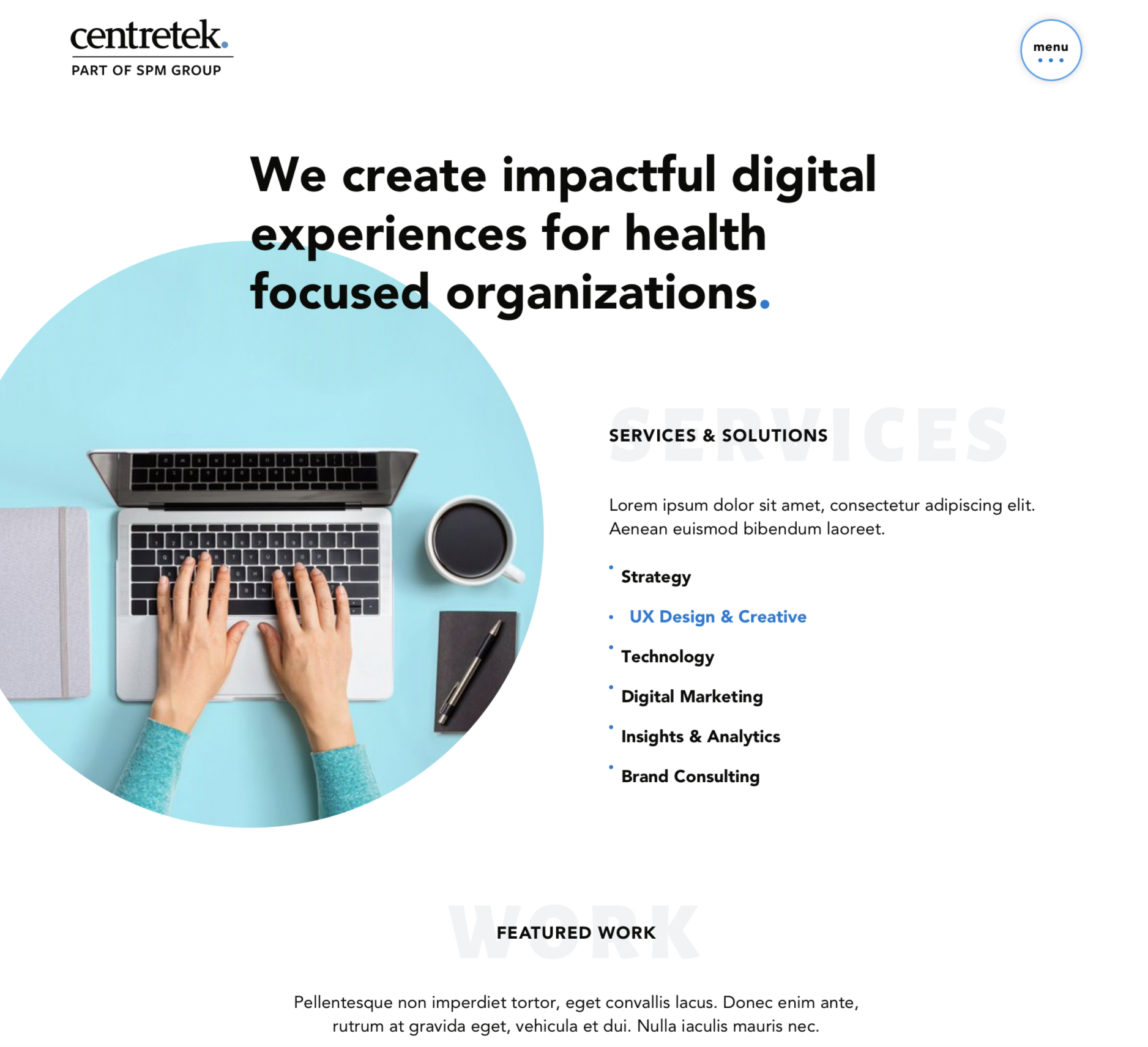 Centretek Digital website view